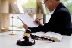 gavel at desk